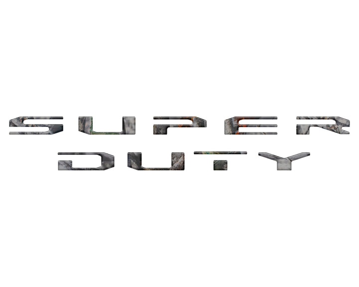 Tailgate Letter Overlays Fits 2020-2022 Ford Super Duty Platinum/Limited/King Ranch Trim Levels