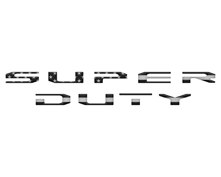 Tailgate Letter Overlays Fits 2020-2022 Ford Super Duty Platinum/Limited/King Ranch Trim Levels