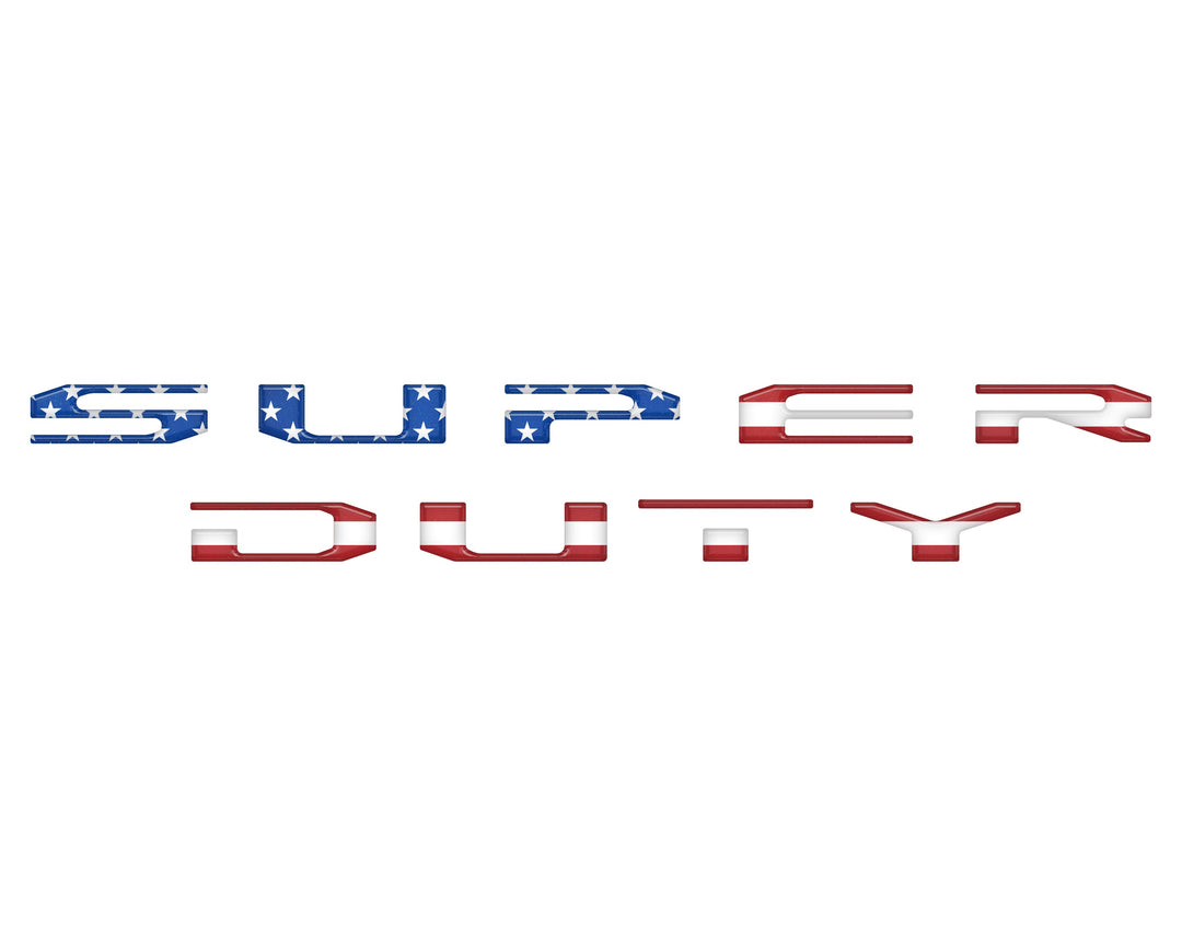 Tailgate Letter Overlays Fits 2020-2022 Ford Super Duty Platinum/Limited/King Ranch Trim Levels