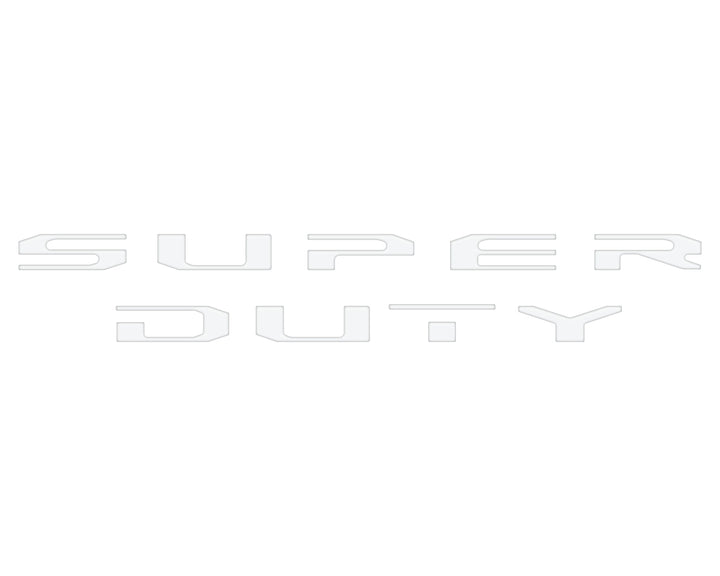 Tailgate Letter Overlays Fits 2020-2022 Ford Super Duty Platinum/Limited/King Ranch Trim Levels