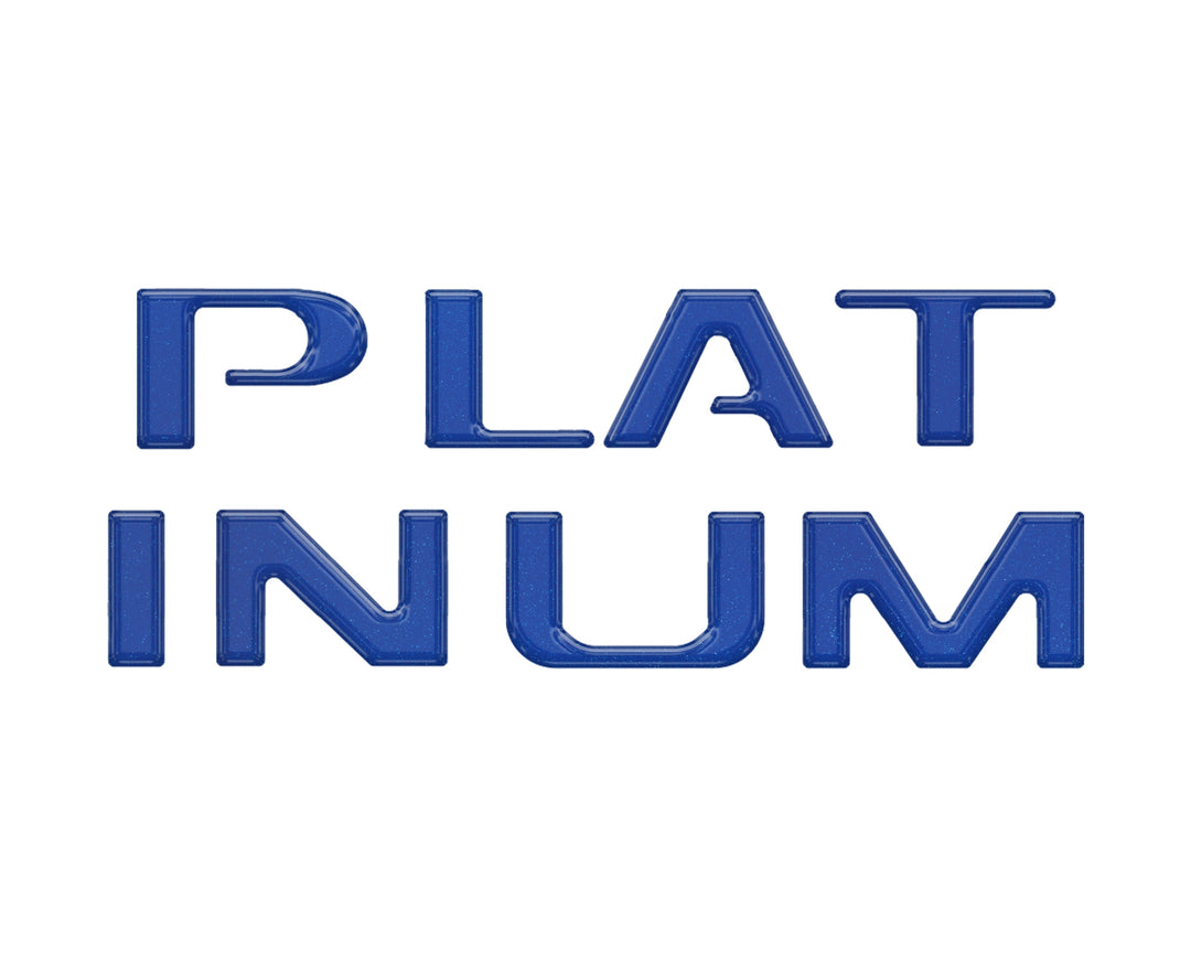 Platinum Tailgate Letter Inserts Fits 2023-2024 Ford Super Duty Platinum & 2025-2026 Platinum Plus