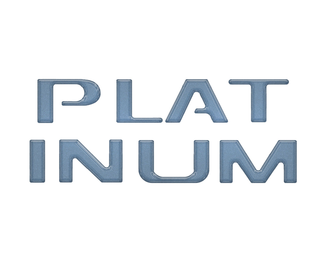 Platinum Tailgate Letter Inserts Fits 2023-2024 Ford Super Duty