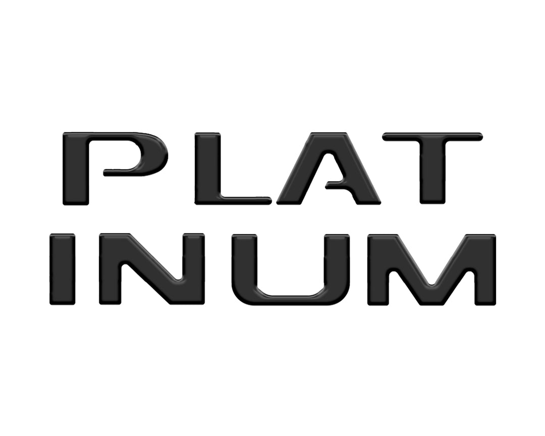 Platinum Tailgate Letter Inserts Fits 2023-2024 Ford Super Duty