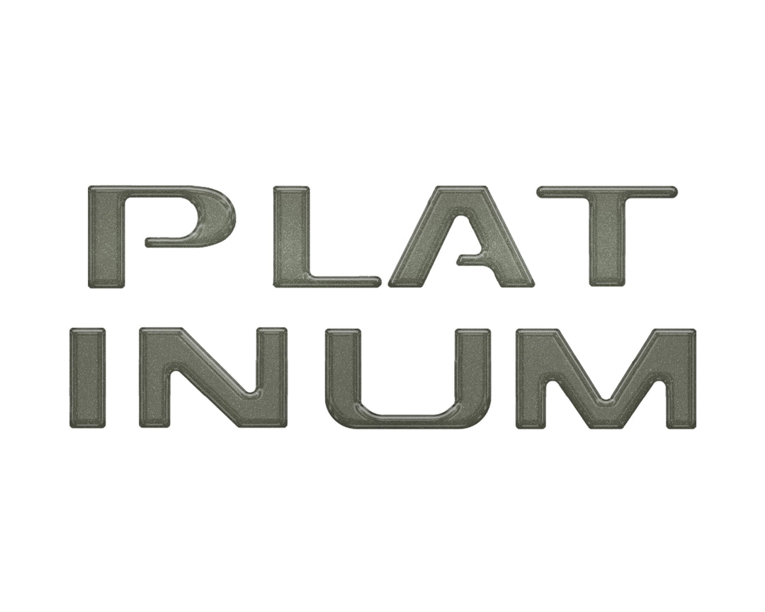 Platinum Tailgate Letter Inserts Fits 2023-2024 Ford Super Duty