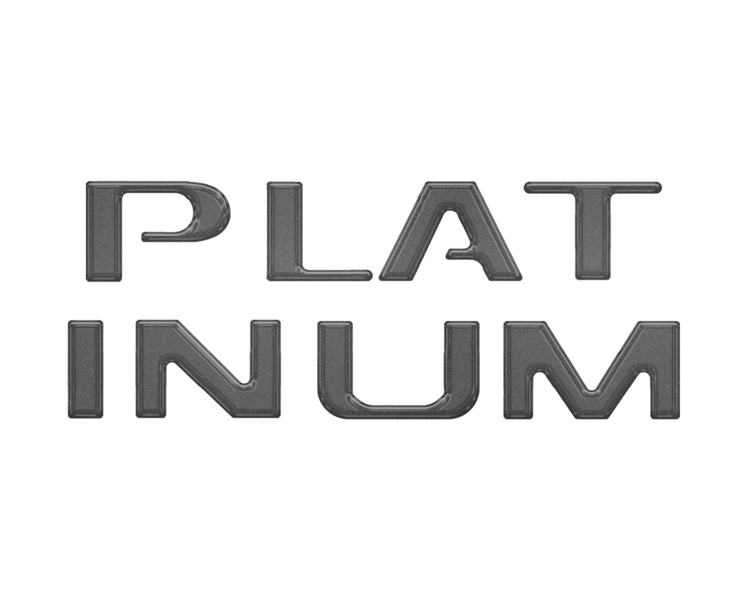Platinum Tailgate Letter Inserts Fits 2023-2024 Ford Super Duty