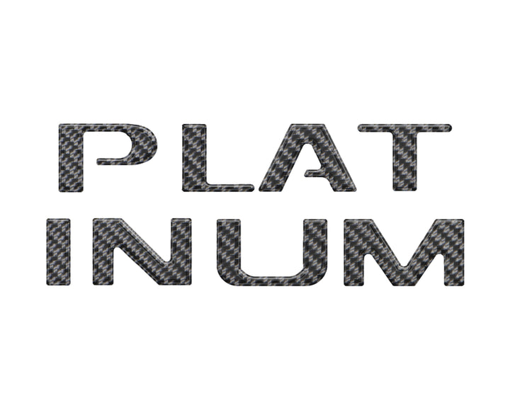Platinum Tailgate Letter Inserts Fits 2023-2024 Ford Super Duty