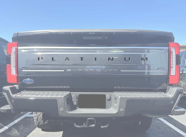 Platinum Tailgate Letter Inserts Fits 2023-2024 Ford Super Duty