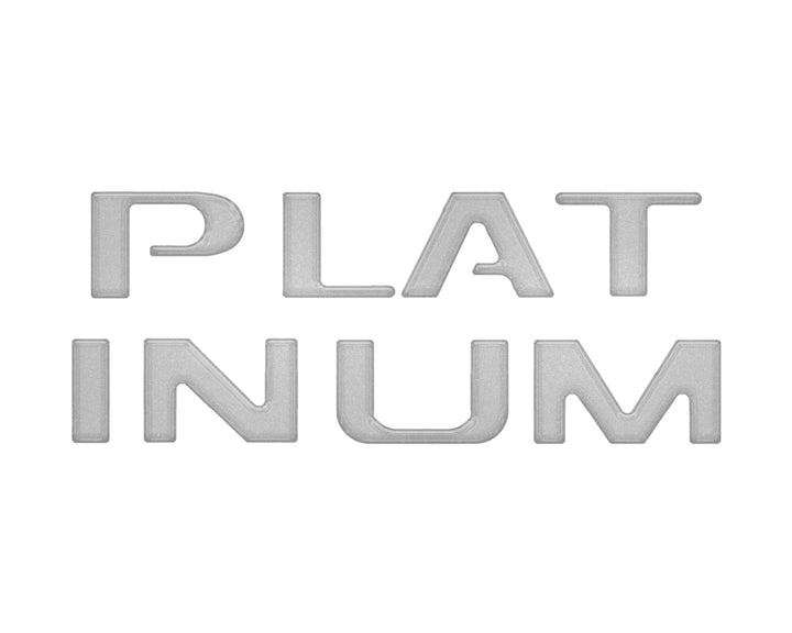 Platinum Tailgate Letter Inserts Fits 2023-2024 Ford Super Duty