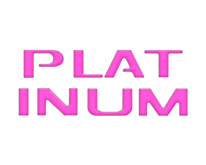 Platinum Tailgate Letter Inserts Fits 2023-2024 Ford Super Duty
