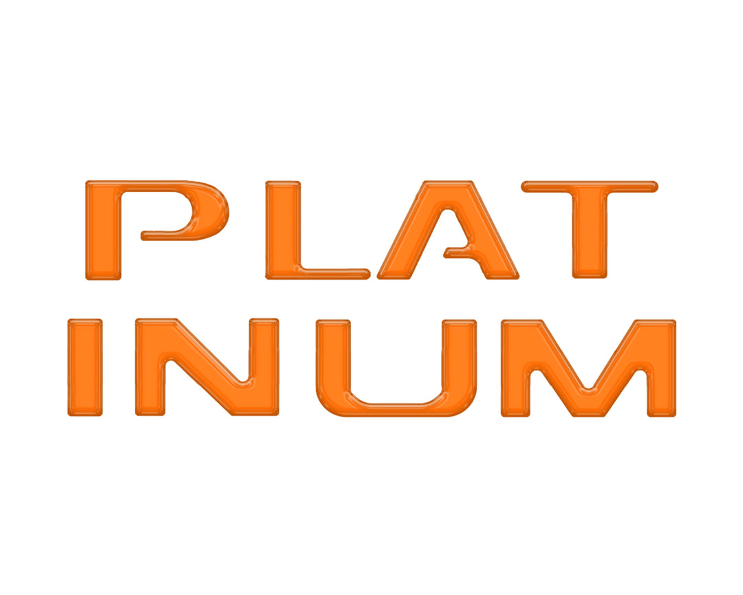 Platinum Tailgate Letter Inserts Fits 2023-2024 Ford Super Duty