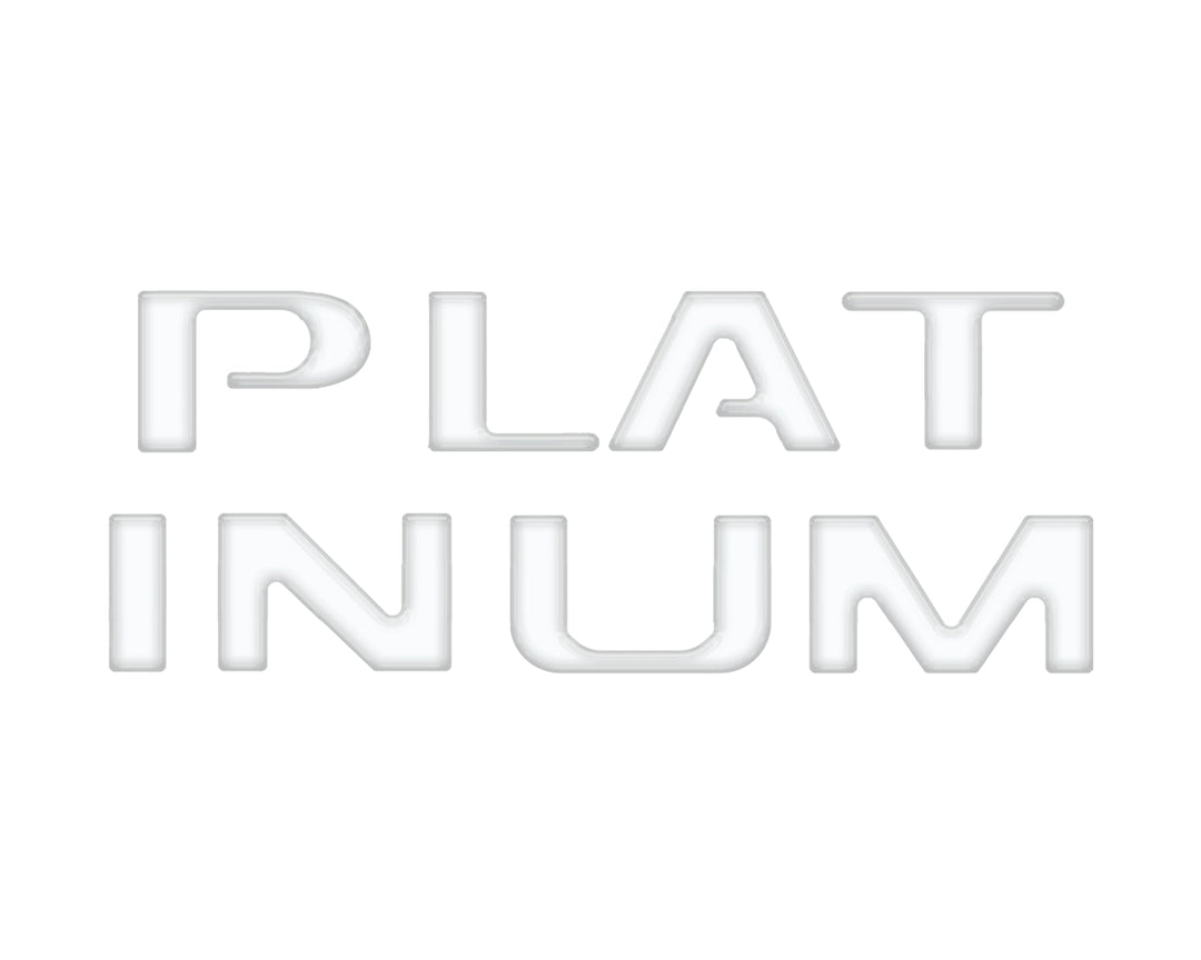 Platinum Tailgate Letter Inserts Fits 2023-2024 Ford Super Duty