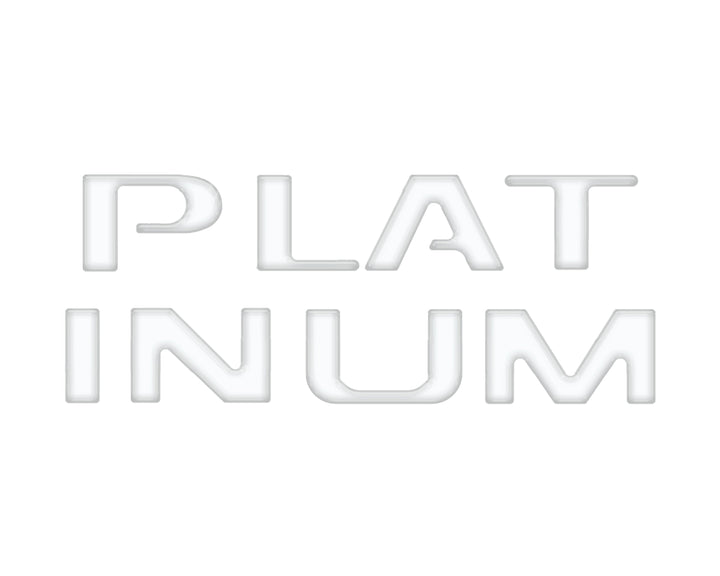 Platinum Tailgate Letter Inserts Fits 2023-2024 Ford Super Duty