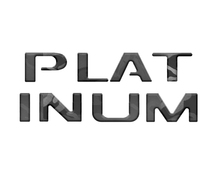 Platinum Tailgate Letter Inserts Fits 2023-2024 Ford Super Duty