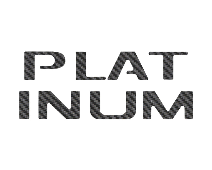 Platinum Tailgate Letter Inserts Fits 2023-2024 Ford Super Duty
