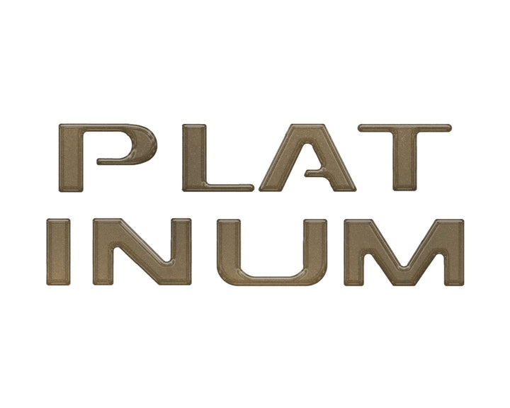 Platinum Tailgate Letter Inserts Fits 2023-2024 Ford Super Duty