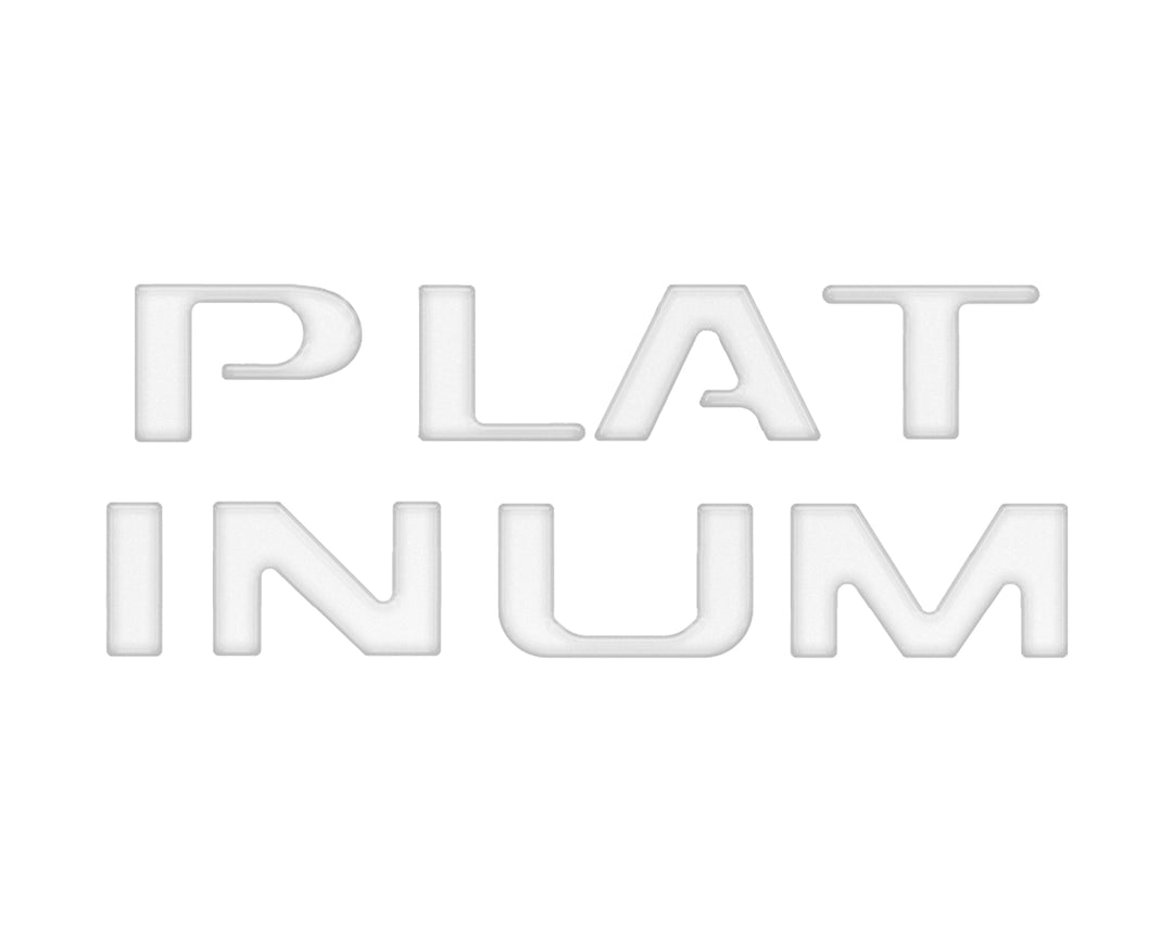Platinum Tailgate Letter Inserts Fits 2023-2024 Ford Super Duty