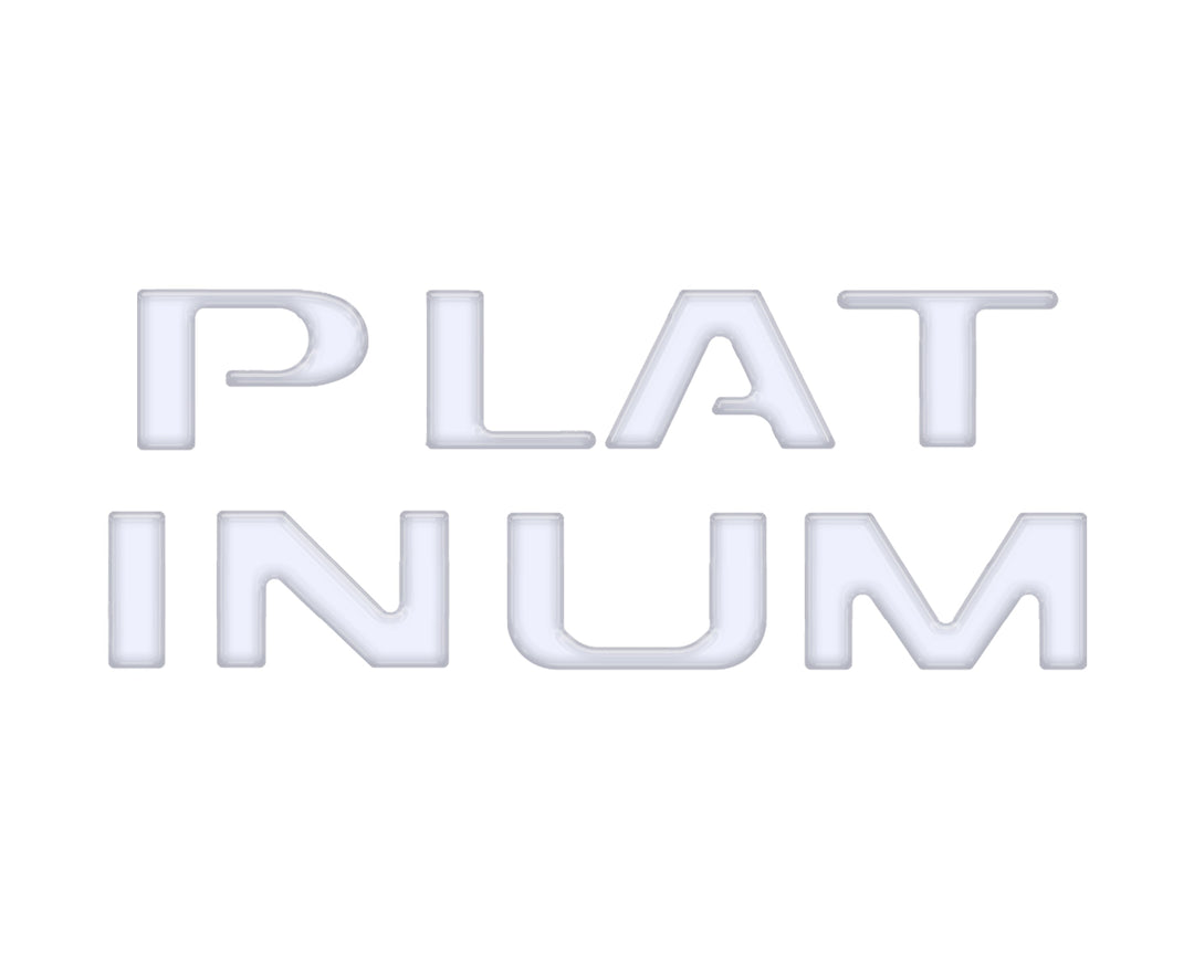 Platinum Tailgate Letter Inserts Fits 2023-2024 Ford Super Duty