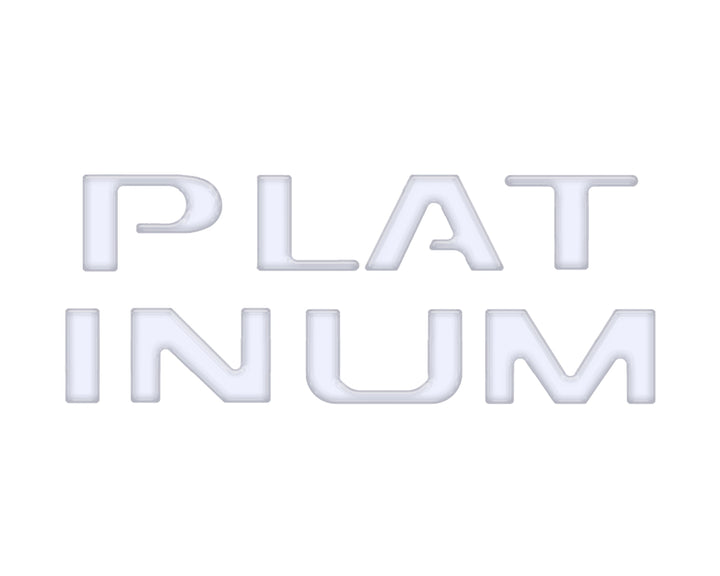 Platinum Tailgate Letter Inserts Fits 2023-2024 Ford Super Duty