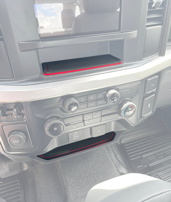 8" Display Screen Center Dash Cubby Foam Inserts Fits 2023-2025 Ford Super Duty