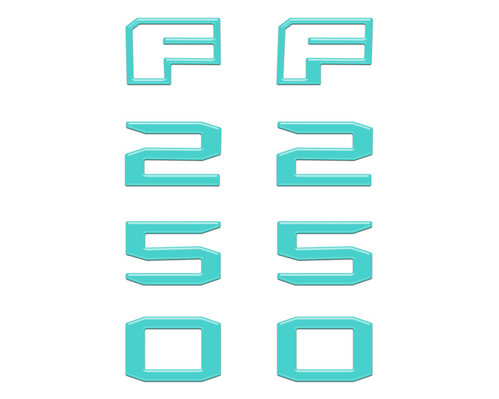 Fender Badge Letter Overlays Fits 2023-2026 Ford Super Duty