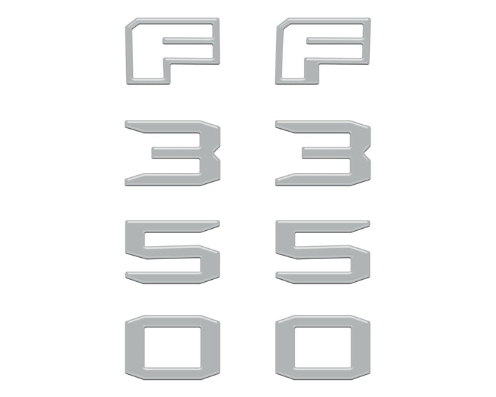 Fender Badge Letter Overlays Fits 2023-2026 Ford Super Duty