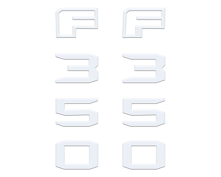 Fender Badge Letter Overlays Fits 2023-2026 Ford Super Duty