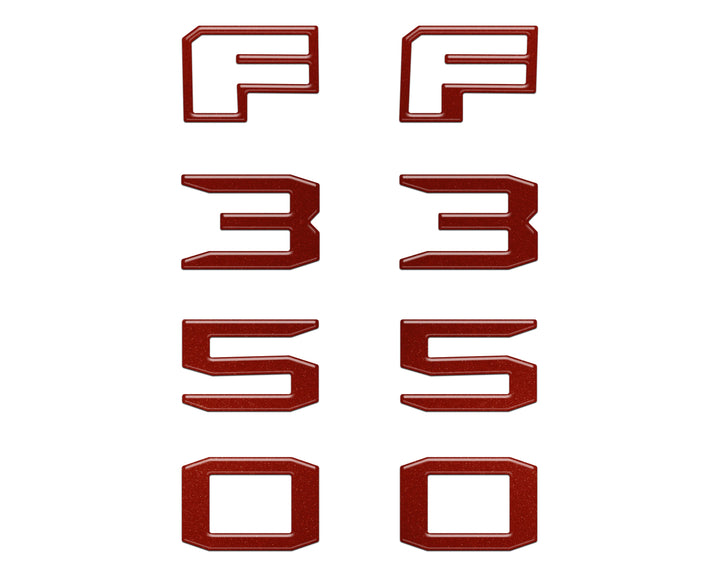 Fender Badge Letter Overlays Fits 2023-2026 Ford Super Duty