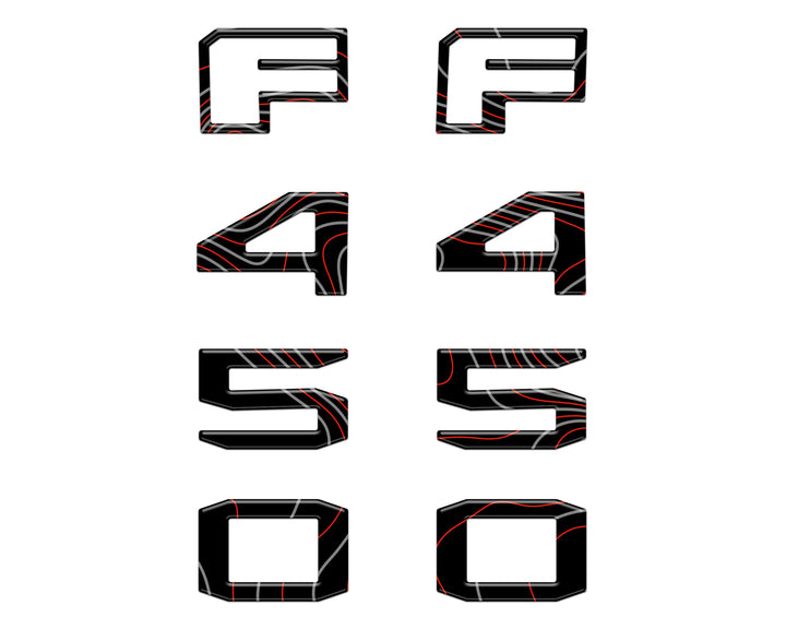 Fender Badge Letter Overlays Fits 2023-2026 Ford Super Duty
