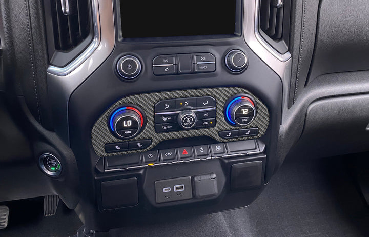Center Dash Climate Control Accent Overlay Fits 2019-2021 Chevrolet Silverado
