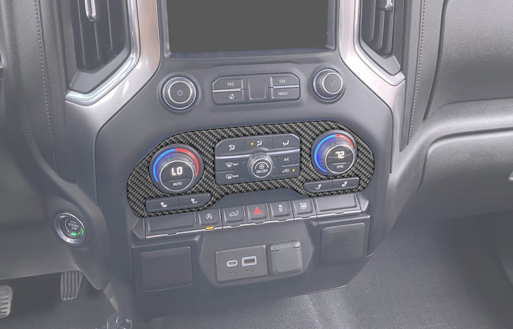 Center Dash Climate Control Accent Overlay Fits 2019-2021 Chevrolet Silverado