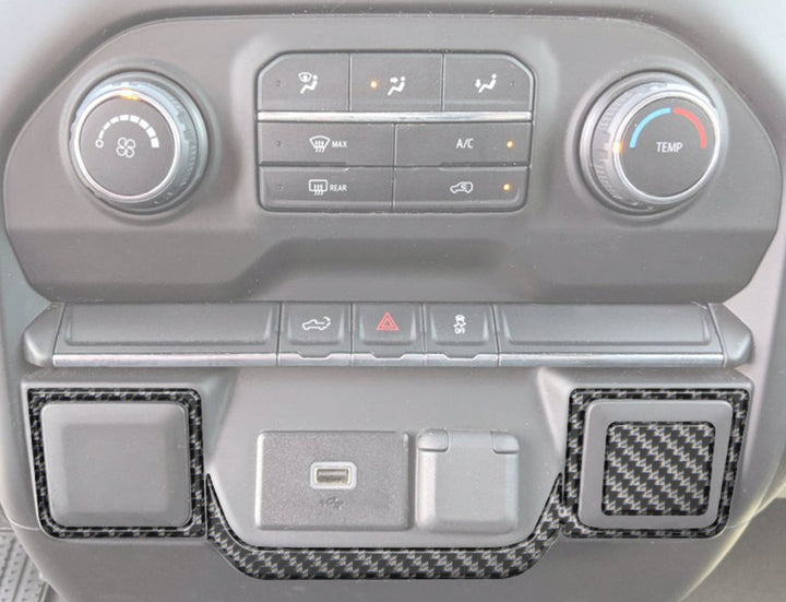 Lower Center Dash Accent Overlays 2019-2021 Chevrolet Silverado