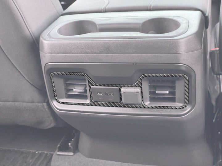 Rear USB Accent Overlay Fits 2019-2021 Chevrolet Silverado