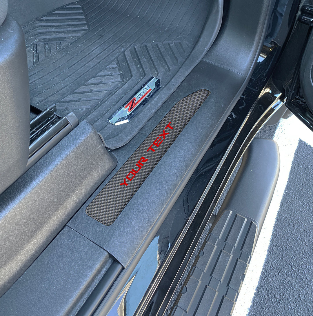 Door Sill Plate Overlays Fits 2019-2026 Chevrolet Silverado