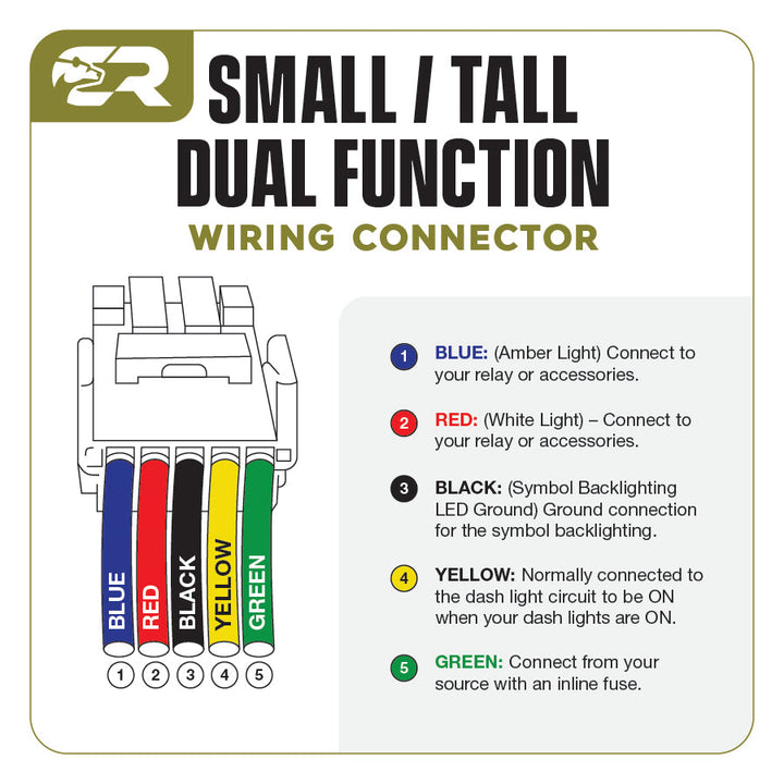 Dual Function Toyota OEM Style "AMBER &amp; WHITE" Switch Tall Style