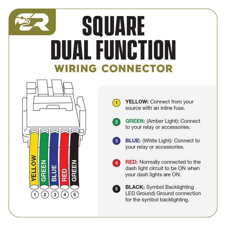 Square Style Dual Function Toyota OEM Style "AMBER &amp; WHITE" Switch