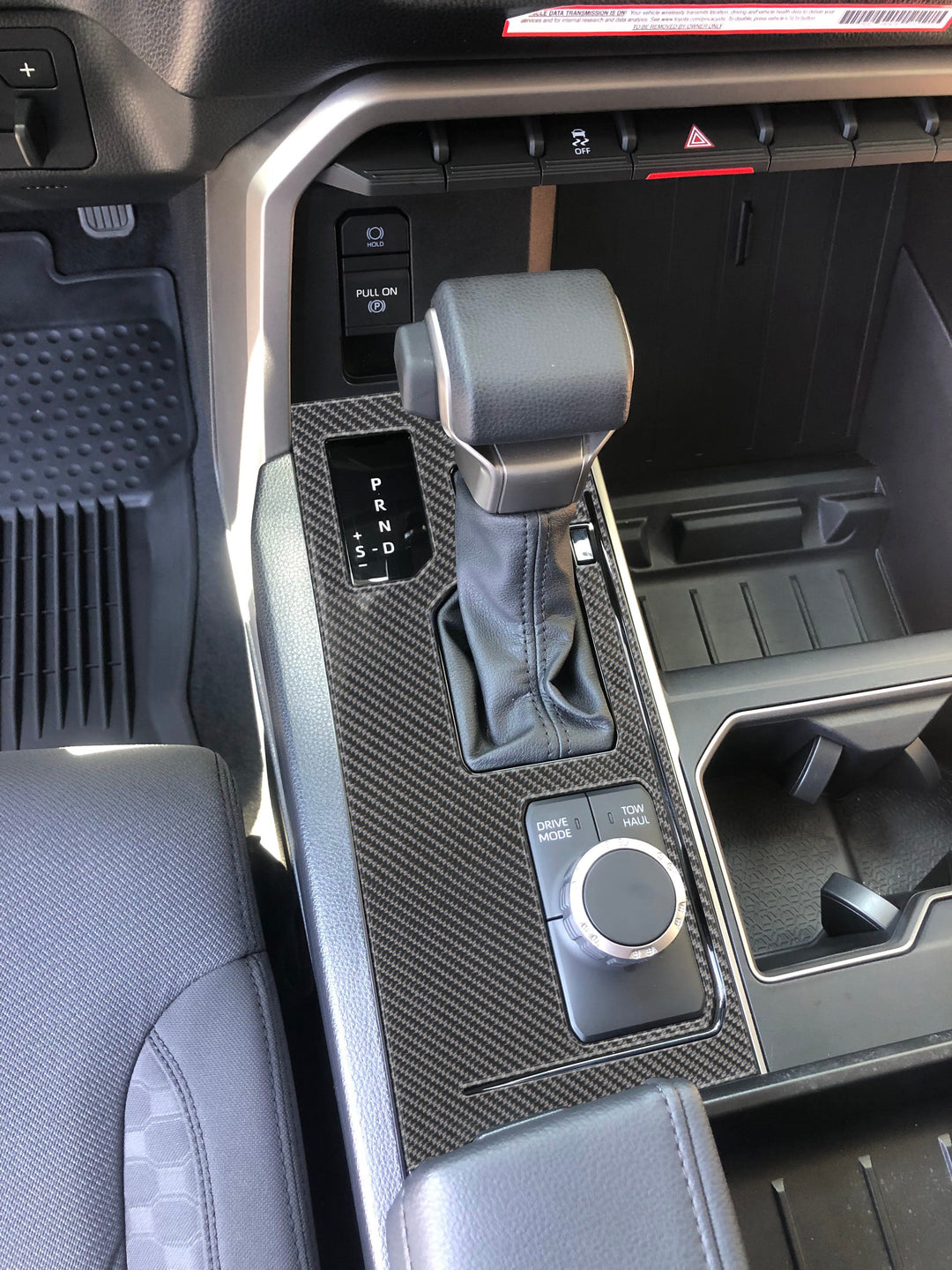 Center Console Overlay Fits 2022-2025 Toyota Tundra & 2023-2025 Toyota Sequoia