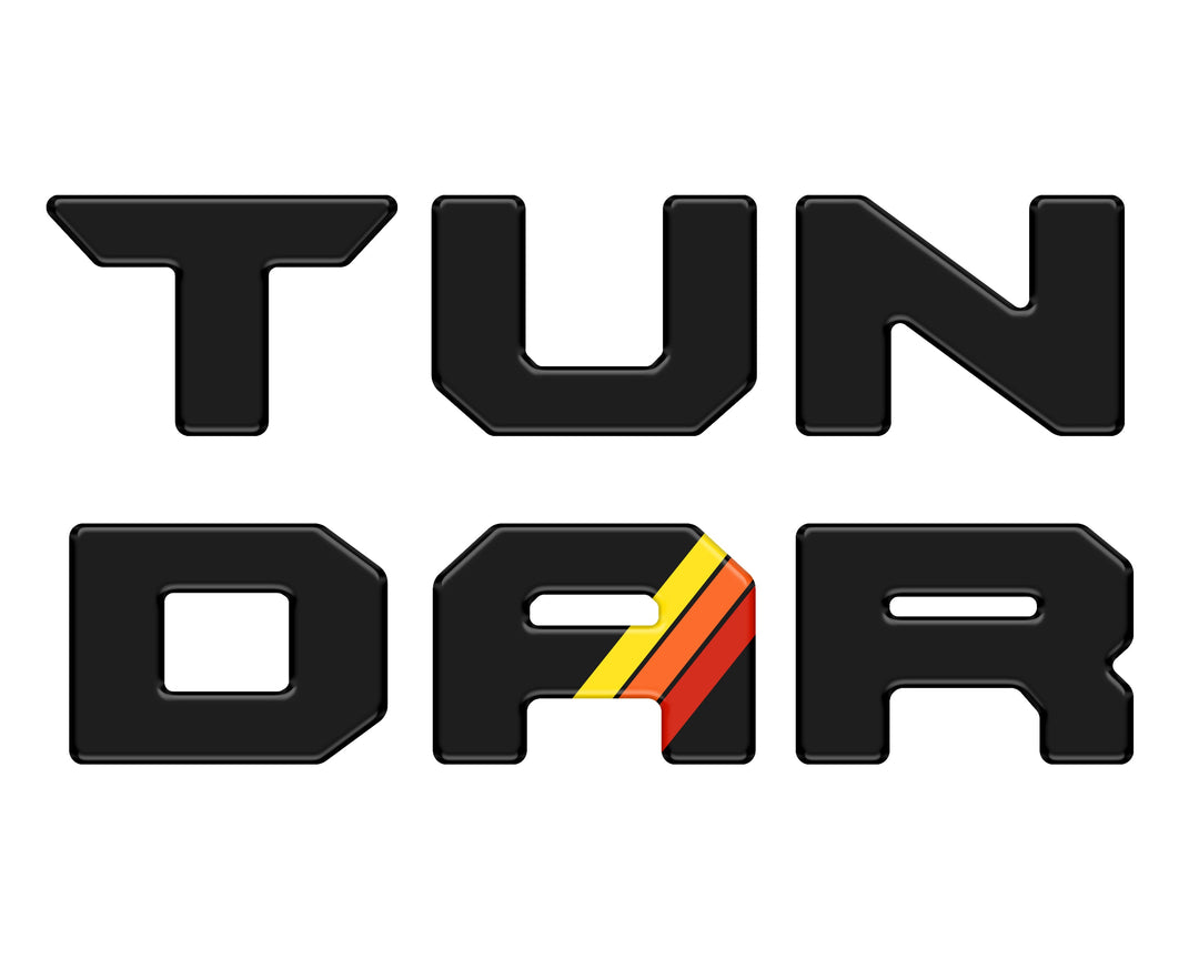 Bed Rail Tailgate Letter Overlays Fits 2022-2025 Toyota Tundra