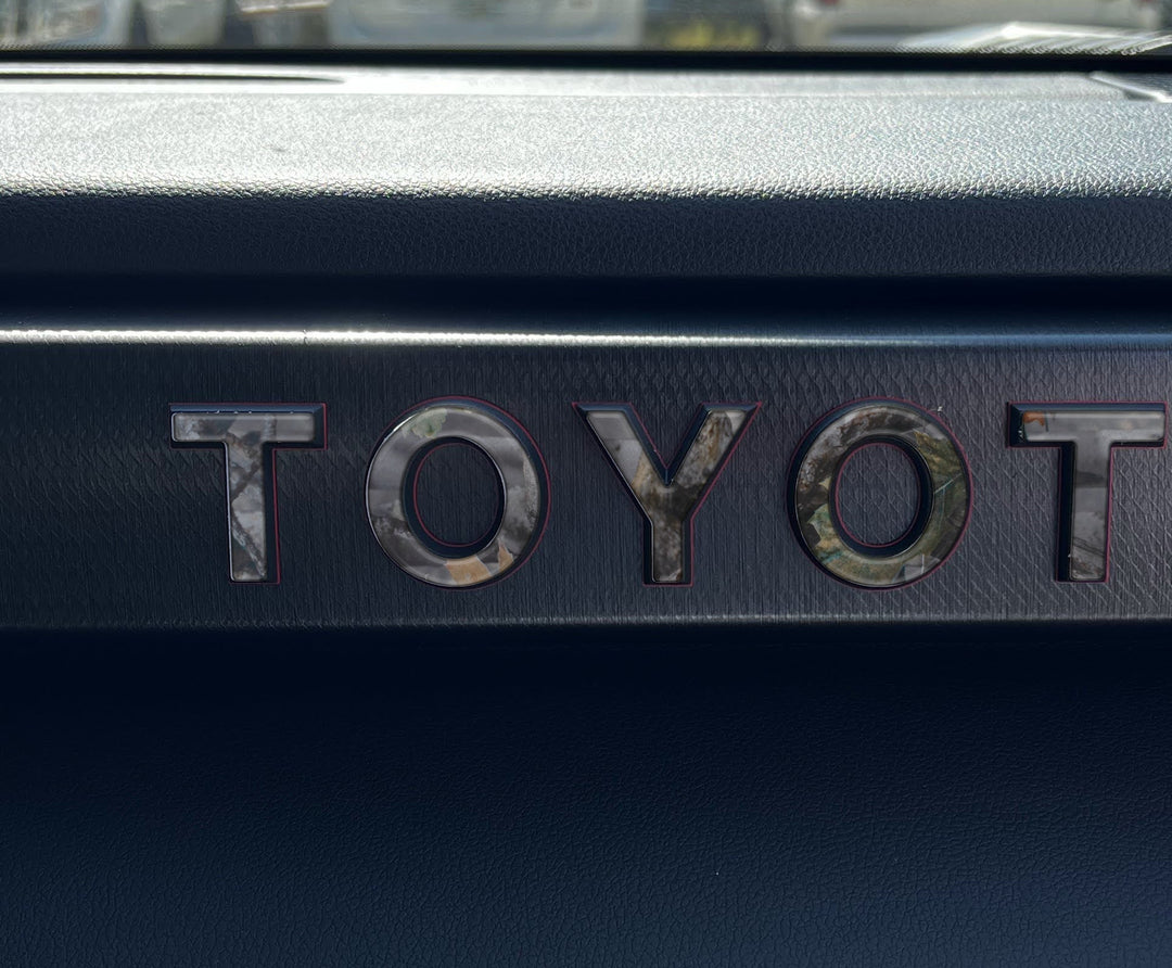 TRD Pro Glovebox Letter Overlays Fits 2022-2025 Toyota Tundra & 2023-2025 Toyota Sequoia