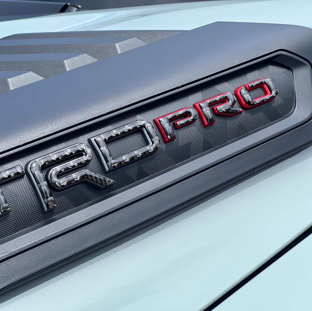 Hood Louver Letter Overlays Fits 2022-2025 Toyota Tundra TRD Pro