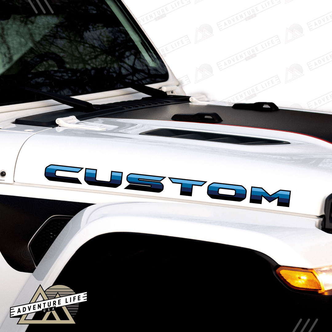 Custom Hood Lettering | Inspired by Honcho Edition (Maroon, Orange &amp; Yellow), Set of 2