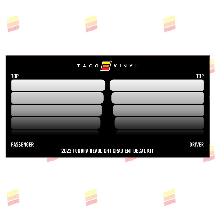 2022+ Tundra Headlight Gradient Decal Kit
