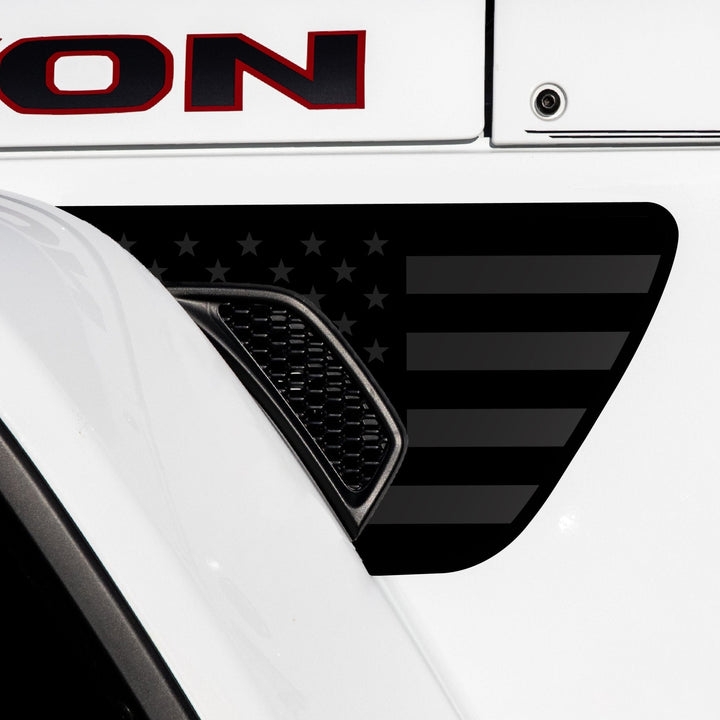 Premium Fender Vent Decal Set | Black Flag - fits Wrangler JL &amp; Gladiator JT