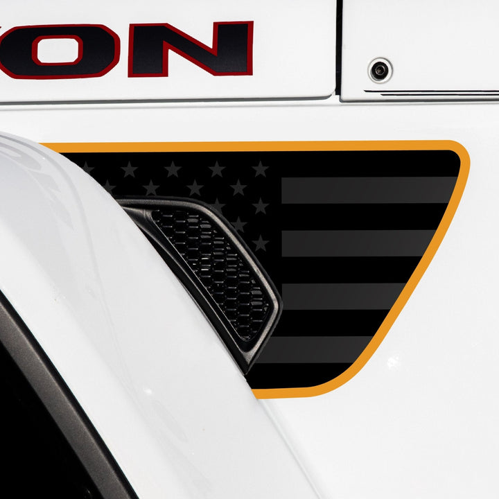 Premium Fender Vent Decal Set | Black Flag - fits Wrangler JL &amp; Gladiator JT