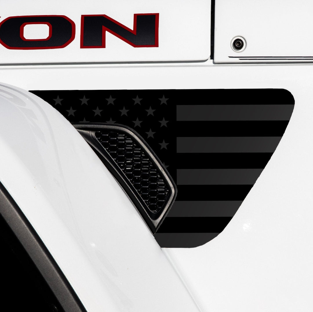 Premium Fender Vent Decal Set | Black Flag - fits Wrangler JL &amp; Gladiator JT