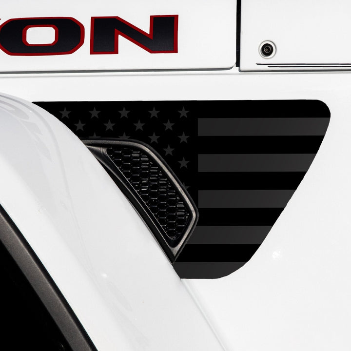 Premium Fender Vent Decal Set | Black Flag - fits Wrangler JL &amp; Gladiator JT