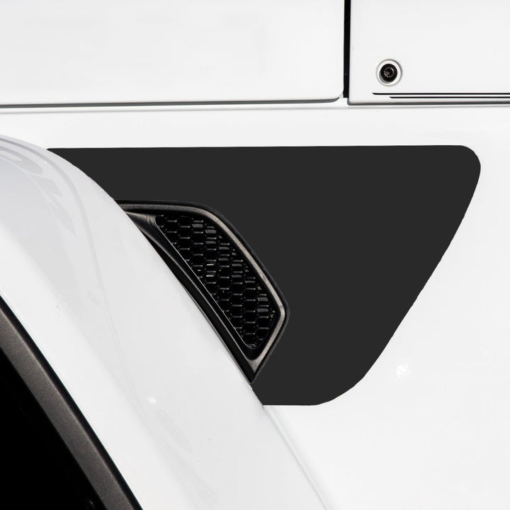Premium Fender Vent Decal Set | Black Topo - fits Wrangler JL &amp; Gladiator JT