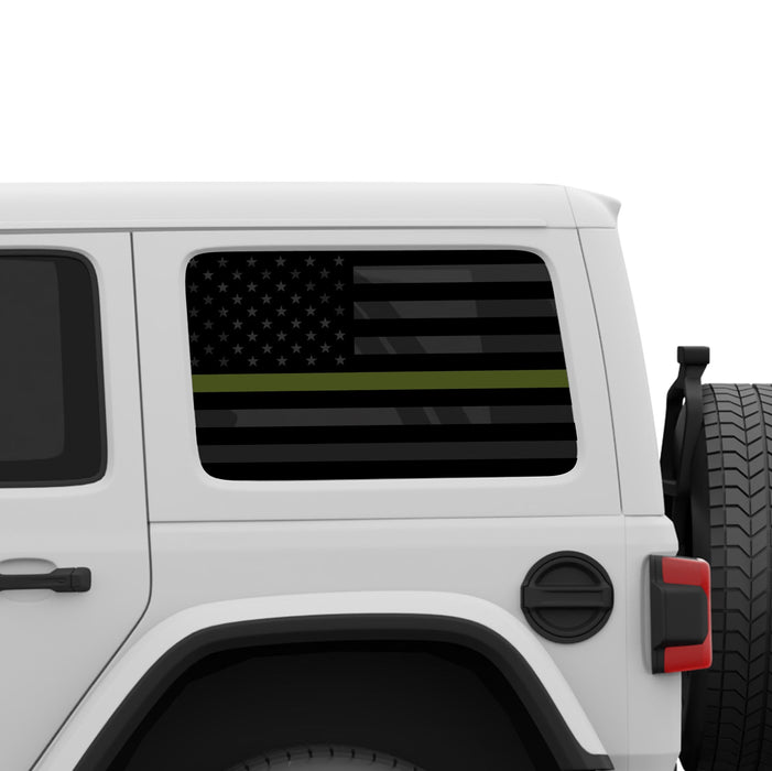 Flag Window Graphic for Wrangler | Set of 2