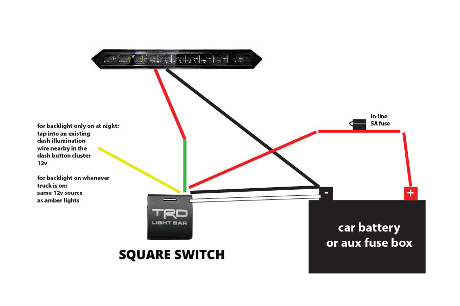 Rave TRD Light Bar Dash Switch