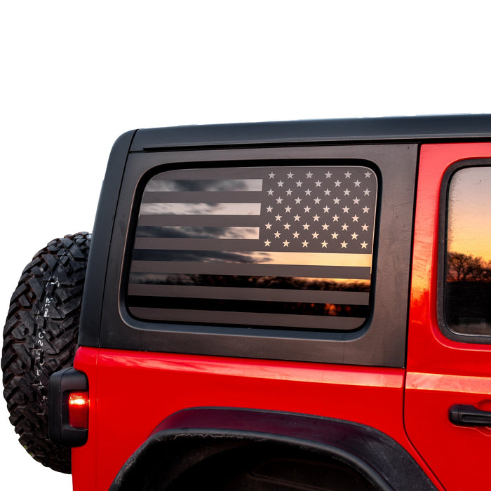 American Flag Window Graphic for Wrangler | Set of 2