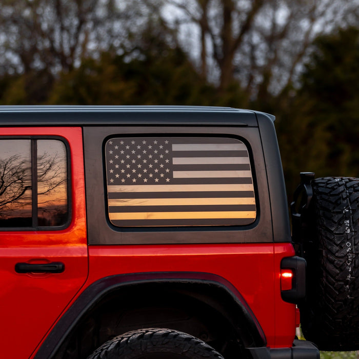 American Flag Window Graphic for Wrangler | Set of 2